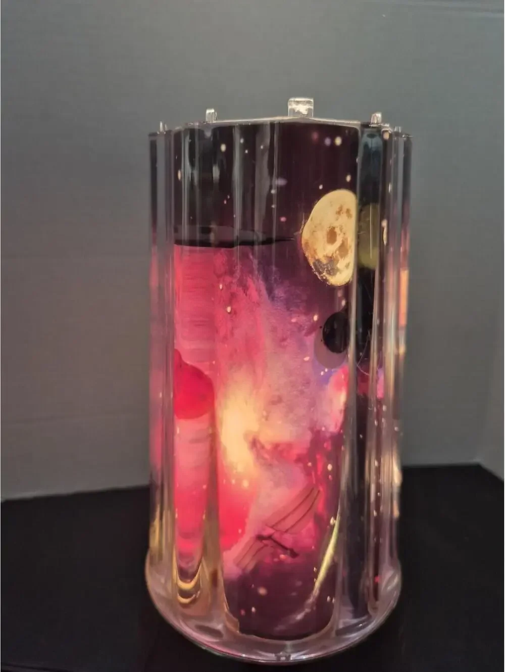 Vintage Space 1994 Rabbit Tanaka Rotating Spencers Lamp Tested Works Missing Top